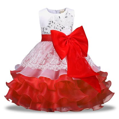 Girls' Sequined Dress Bow Kids Skirt  (Available)