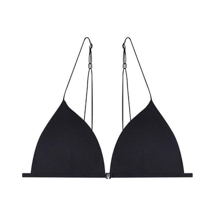 French Sexy Underwear Women's Front Buckle Triangle Cup Wireless Bra Thin