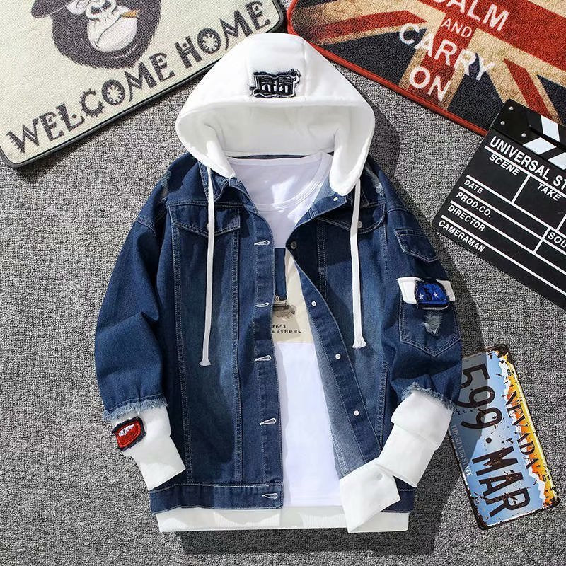 Personality Men's Workwear Denim Jacket  (Available)