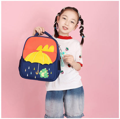 Pupils Intermediate And Advanced Kindergarten Classes Contrast Color Cartoon Backpack (Available)