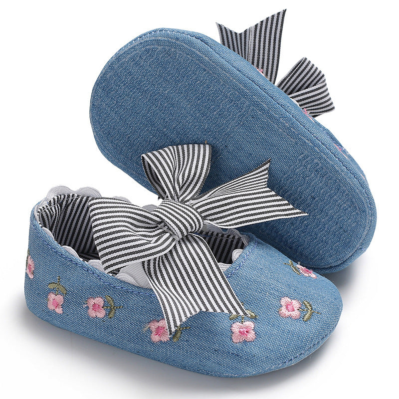Bowknot Baby Shoes Girl Toddler Anti-Slip Shoe (Available)