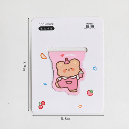 Cute Magnetic Bookmark Creative Cartoon Stationery For Primary School Students