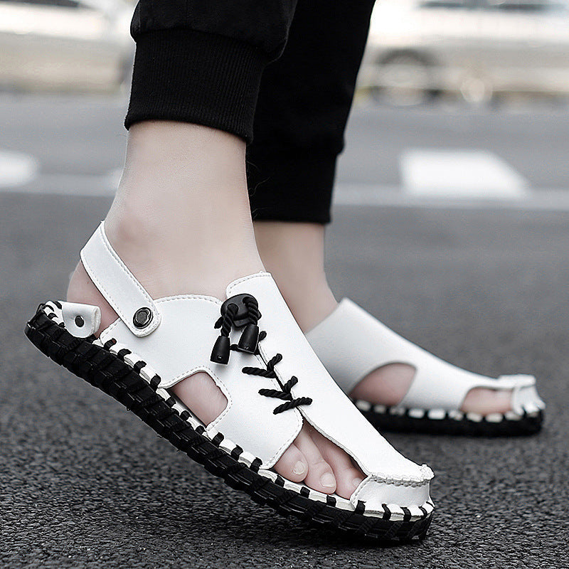 Casual And Fashionable Outdoor Men's Leather Sandals (Available)