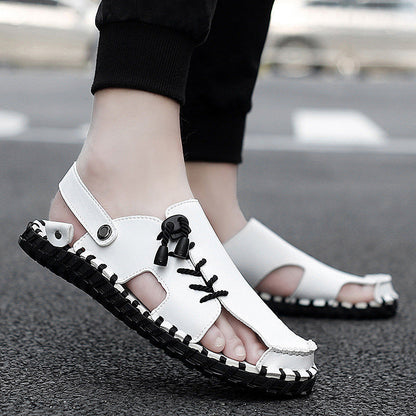 Casual And Fashionable Outdoor Men's Leather Sandals (Available)