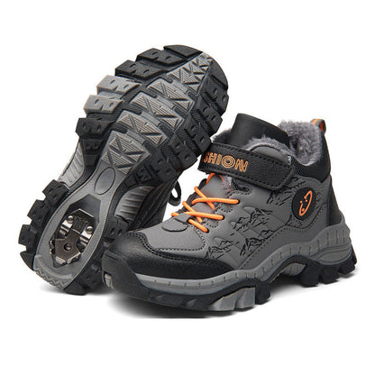 Children's Cotton Shoes Boys Two Cotton Large Cotton Hiking Shoes  (Available)