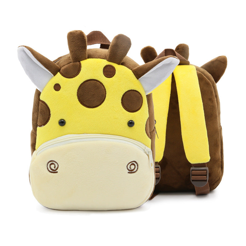 Cute Plush Backpacks Kindergarten Cartoon School Bags Children Animal Toys Bag (Available)