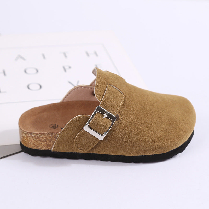 Cork Baby Girl Children's Shoes Belt Buckle