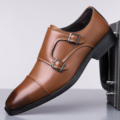 Leather Shoes Men's Business Shoes Oxford (Available)