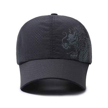 Hat Men's Chinese Style Printed Dragon Baseball Cap Polyester  (Available)