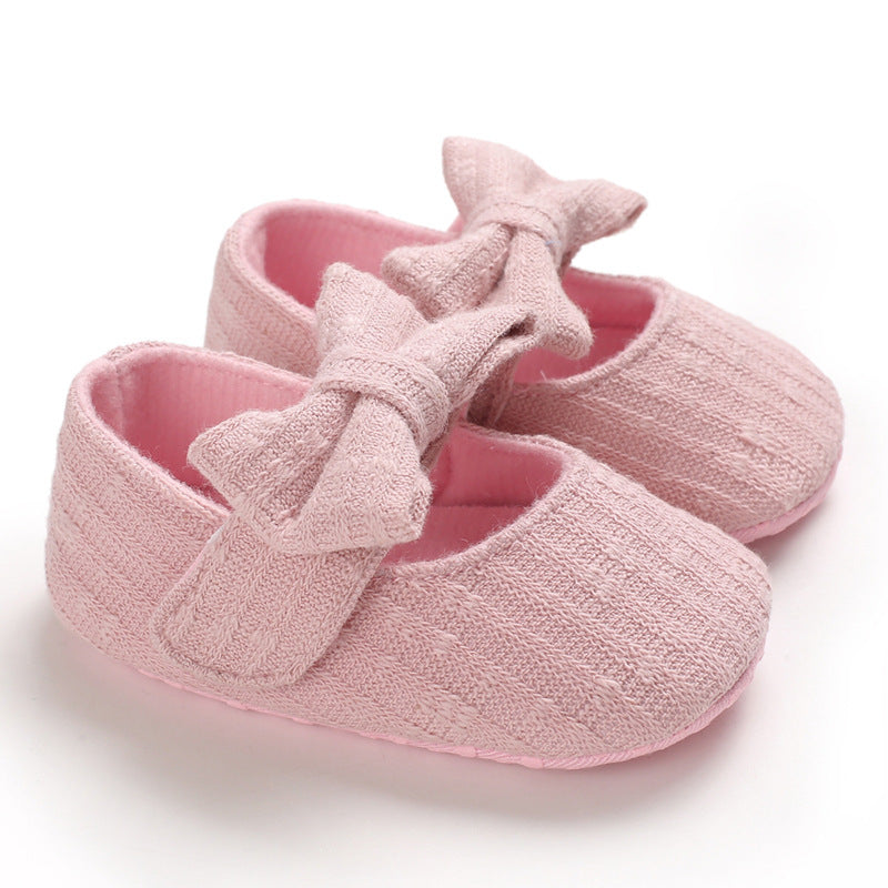 Wool Baby Knitted Bow Baby Shoes (Available)