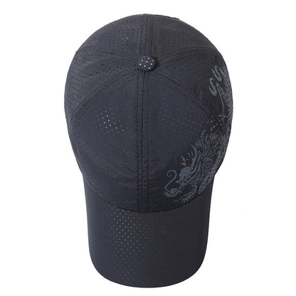 Hat Men's Chinese Style Printed Dragon Baseball Cap Polyester  (Available)