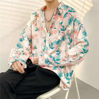 Mens Temperament Fashion Casual Printed Shirt  (Available)