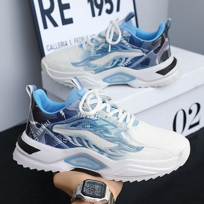 Spring Student Sports Casual Mesh Clunky Versatile Trendy Shoes Breathable Shoes Men   (Available)