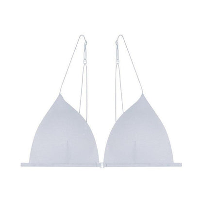 French Sexy Underwear Women's Front Buckle Triangle Cup Wireless Bra Thin