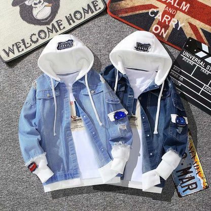Personality Men's Workwear Denim Jacket  (Available)