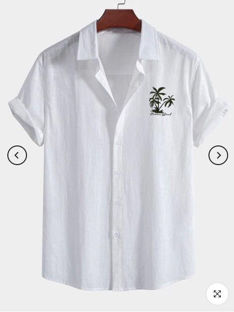 Fashion Men's Art Printed Short Sleeve Shirt   (Available)