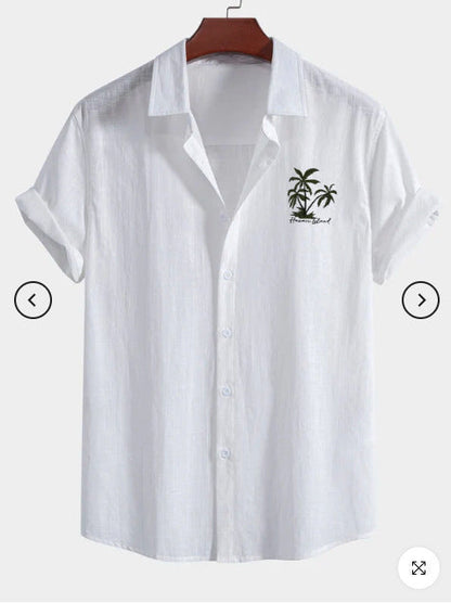 Fashion Men's Art Printed Short Sleeve Shirt   (Available)