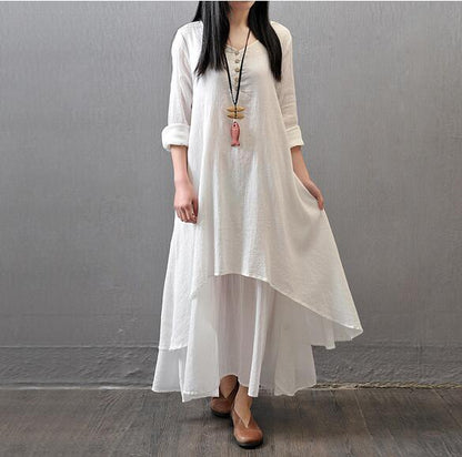 Two fake flax dresses