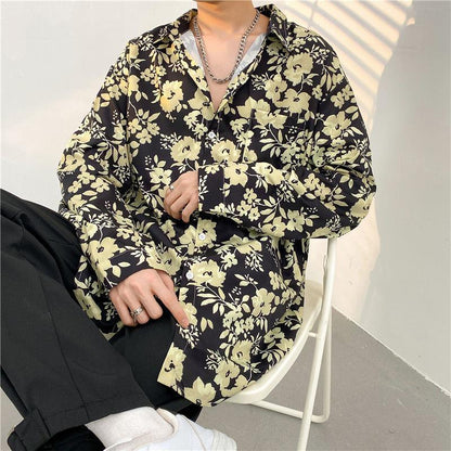 Mens Temperament Fashion Casual Printed Shirt  (Available)