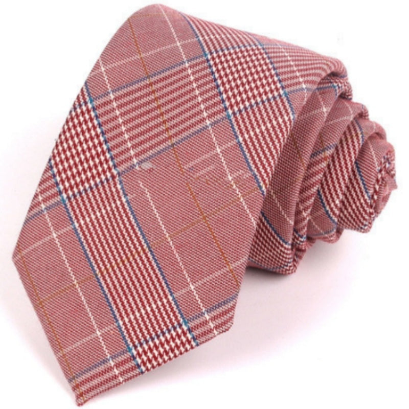 Plaid Series 7cm Mens Suit Accessories