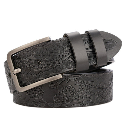 Carved Craft Men's Belt Fashion Cattlehide Leather Pant Belt   (Available)