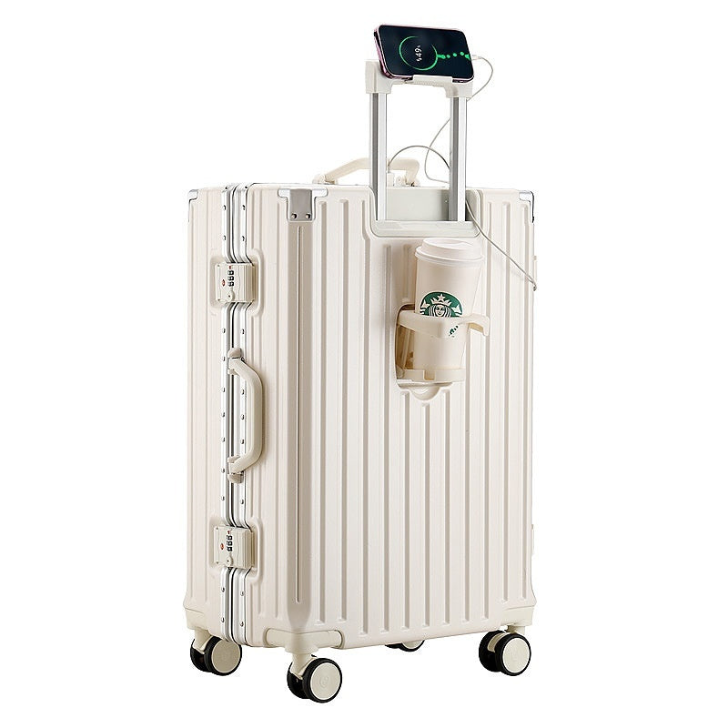 Large Capacity Travel Aluminum Frame Password Luggage  (Available)