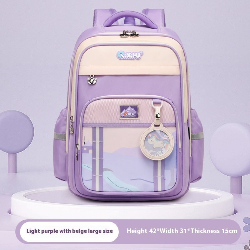 Large Capacity Primary School Student Schoolbag Lightweight And Wear-resistant   (Available)