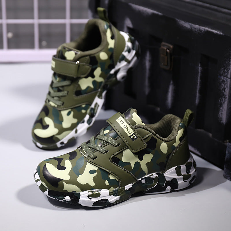 Children's Camo Shoes Light Sports Shoes Soft Bottom (Available)