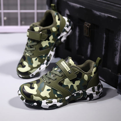 Children's Camo Shoes Light Sports Shoes Soft Bottom (Available)