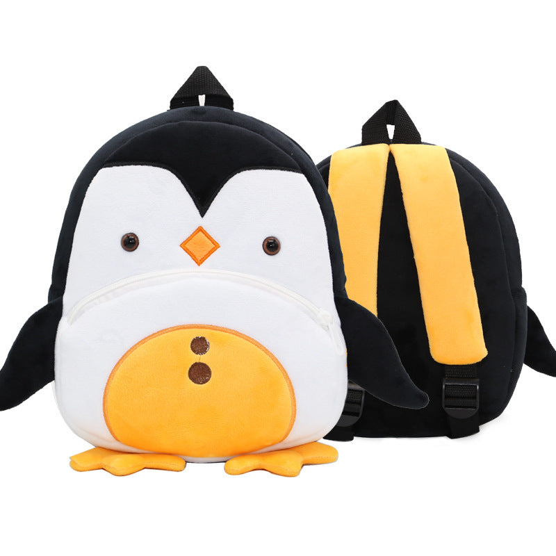 Cute Plush Backpacks Kindergarten Cartoon School Bags Children Animal Toys Bag (Available)
