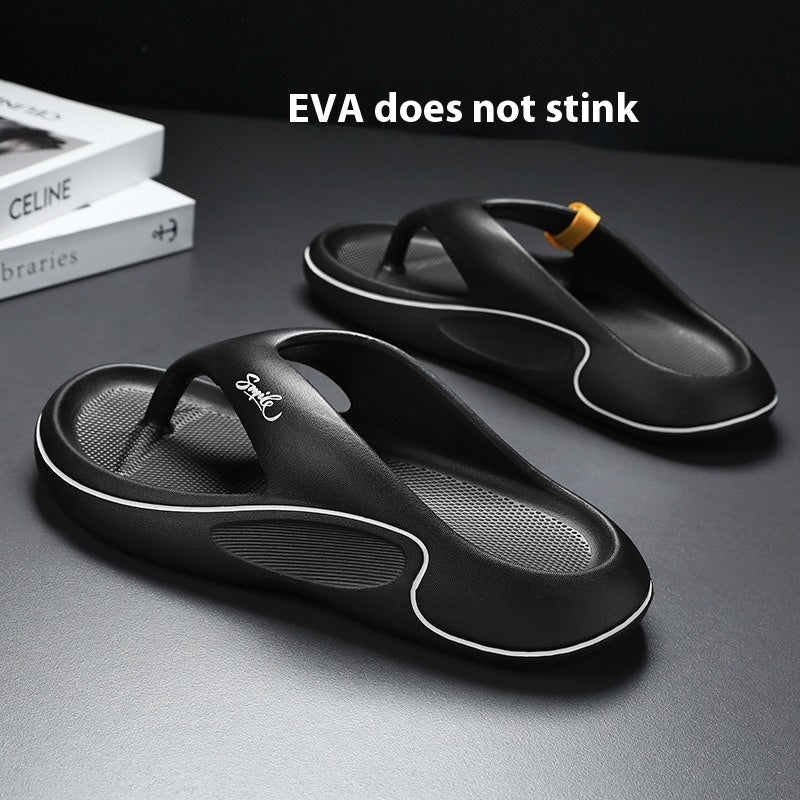 Thick Bottom Wear-resistant Cool Beach Soft Bottom High-end Men's Slippers (Available)
