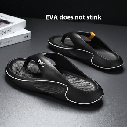 Thick Bottom Wear-resistant Cool Beach Soft Bottom High-end Men's Slippers (Available)