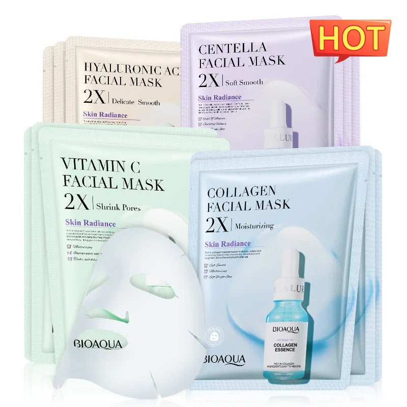 Collagen Face Mask Moisturizing Firming Face Sheet Mask Hyaluronic Acid Facial Masks Beauty Skin Care Gel Skin Care (Available)