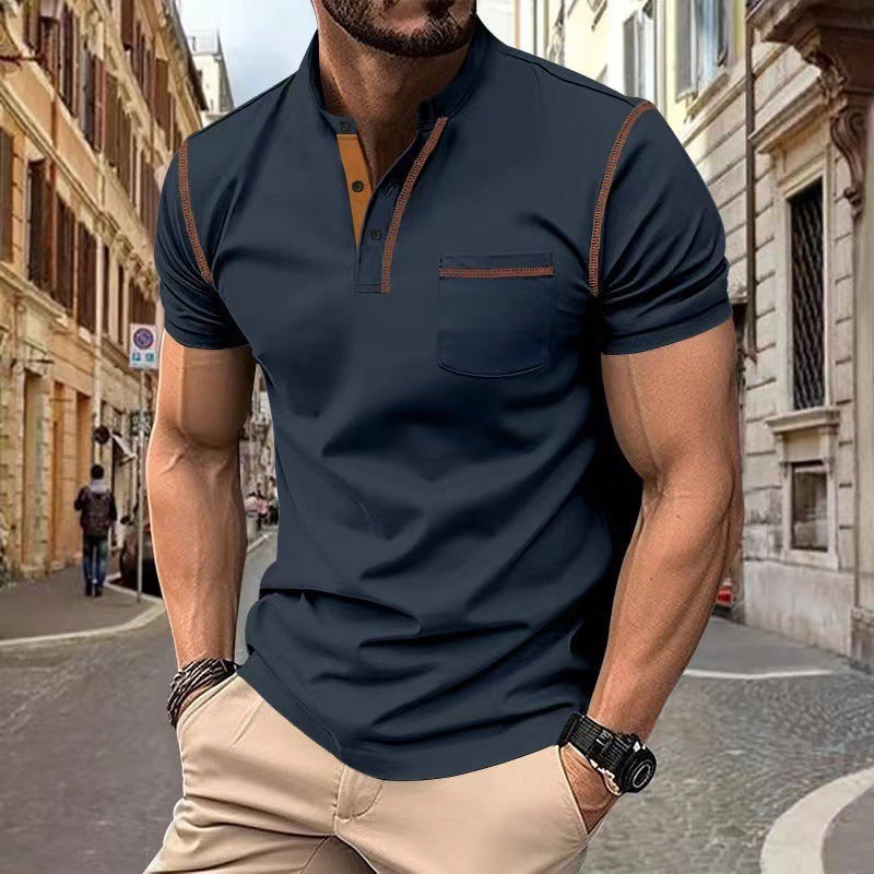 Short-sleeved Polo Shirt Summer Casual Quick-dry Tops Men Clothing (Available)