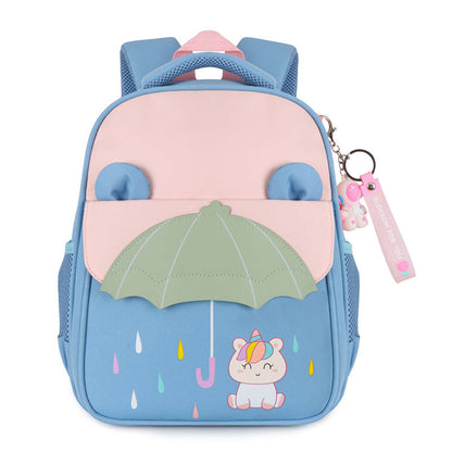 Pupils Intermediate And Advanced Kindergarten Classes Contrast Color Cartoon Backpack (Available)