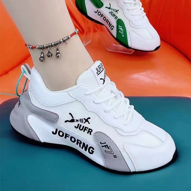 Couple Sports Casual PU White Shoes All-match Wear-resistant. (Available)