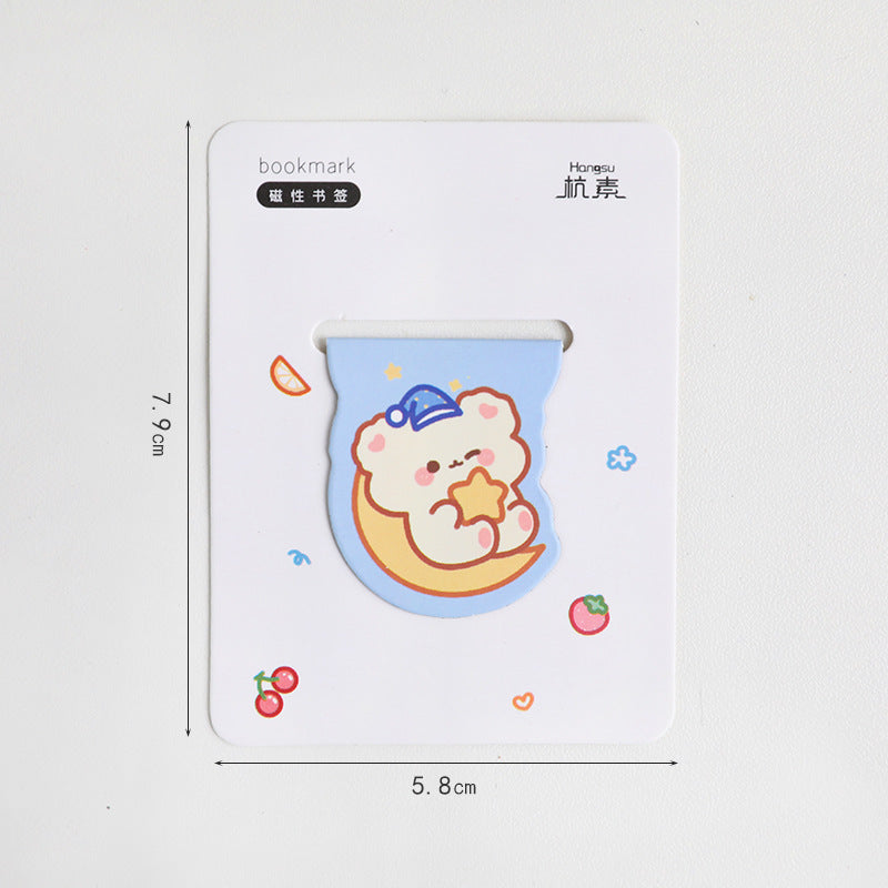 Cute Magnetic Bookmark Creative Cartoon Stationery For Primary School Students