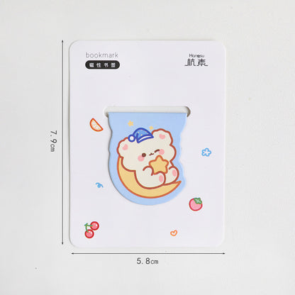 Cute Magnetic Bookmark Creative Cartoon Stationery For Primary School Students