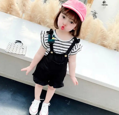 BibiCola Summer Girl Clothes Set Children Fashion Tops+Shorts 2PCS Tracksuit For Girls Kids Birthdys Clothing Suit Outfits (Available)