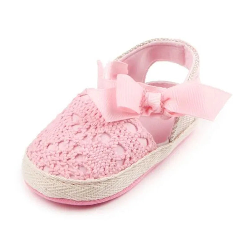 Lovely Bowknot Baby First Walkers Infants Girl Crib Shoes Soft Sole Newborn Shoes Antislip Baby Princess Shoes