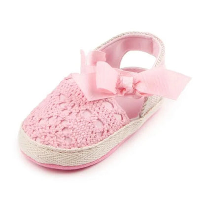 Lovely Bowknot Baby First Walkers Infants Girl Crib Shoes Soft Sole Newborn Shoes Antislip Baby Princess Shoes