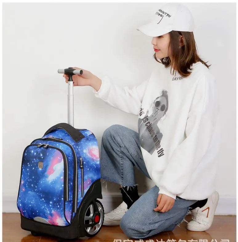 School Bag for girls with wheels Travel Rolling backpack Bags for teenagers travel trolley bag Children wheeled backpack bags