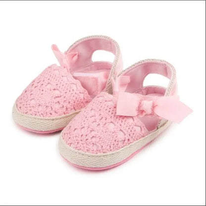 Lovely Bowknot Baby First Walkers Infants Girl Crib Shoes Soft Sole Newborn Shoes Antislip Baby Princess Shoes