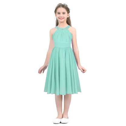 Summer Kids Girls Dresses Elegant Flower Girls Dress Birthday Pageant Wedding Party First Communion Clothing vestido