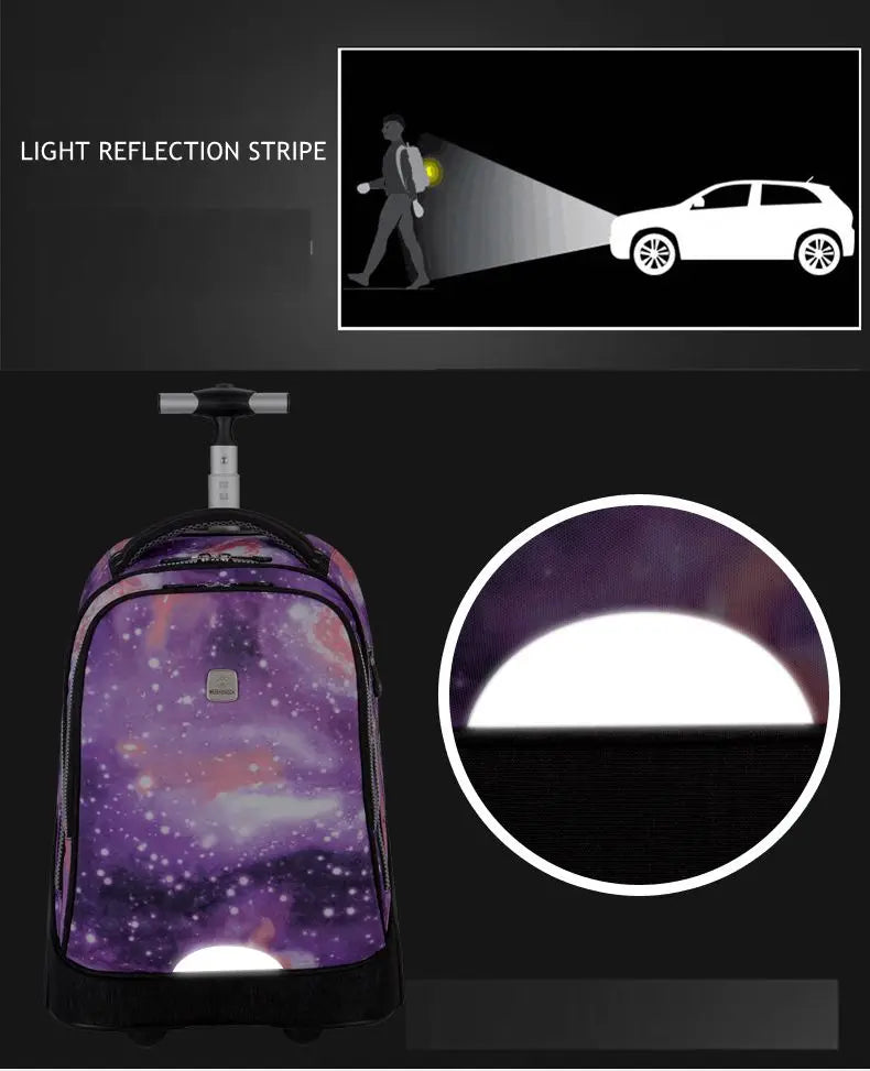 School Bag for girls with wheels Travel Rolling backpack Bags for teenagers travel trolley bag Children wheeled backpack bags