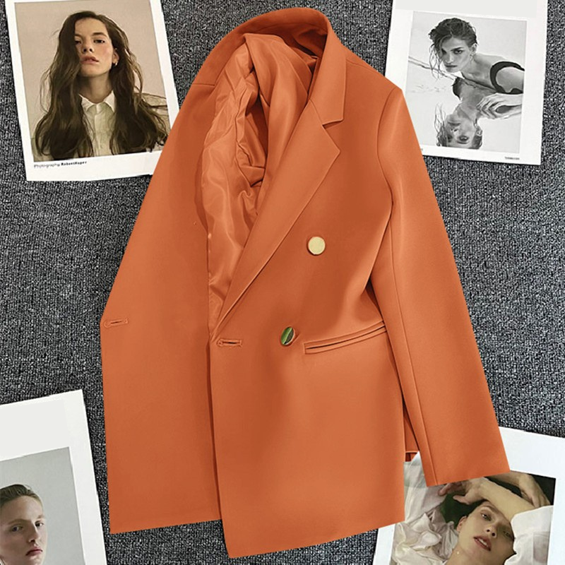 Women's Suit Coat Elegant Sports Casual Blazer Korean Fashion Luxury Jacket Spring Autumn Solid Color Ladies Clothing  (Available)