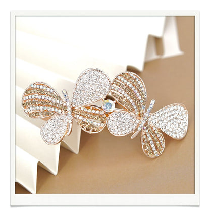 Luxury Barrettes Hairgrips Hairpins Rhinestone Butterfly Hair Accessories Headpieces Headdress Hair Ornaments for Ladies  (Available)