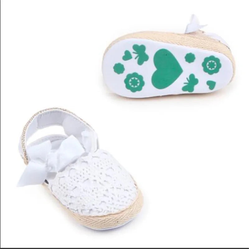 Lovely Bowknot Baby First Walkers Infants Girl Crib Shoes Soft Sole Newborn Shoes Antislip Baby Princess Shoes