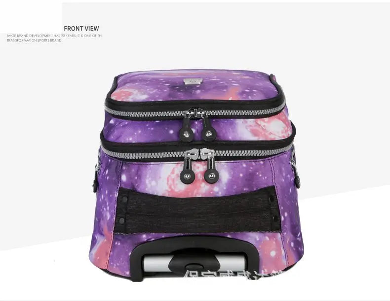 School Bag for girls with wheels Travel Rolling backpack Bags for teenagers travel trolley bag Children wheeled backpack bags