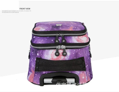 School Bag for girls with wheels Travel Rolling backpack Bags for teenagers travel trolley bag Children wheeled backpack bags
